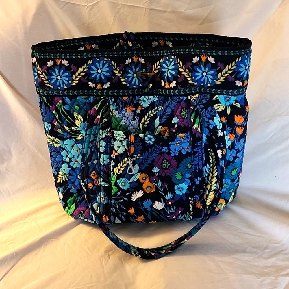 Vera Bradley Midnight Blues Quilted Fabric Tote Bag